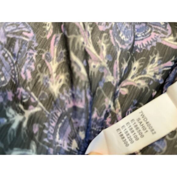 NWT Lucky Brand Live in Love Womens Sz Medium Sheer Blouse Boho Peasant - Picture 10 of 15